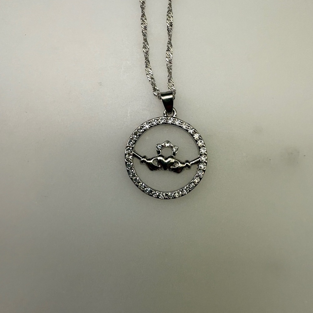 Claddagh Necklace in Sterling